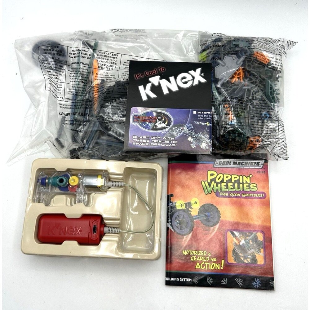 K'Nex Popping Wheelies Building Set Cool Machines #13143 NEW NO BOX